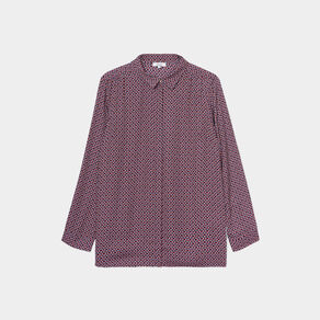 Chemise manches longues coupe ajustée rouge femme grande taille