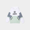 Sweat à capuche hoodie Liberto vert pastel garçon