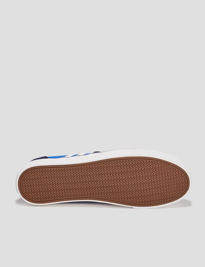 Tennis en toile à lacets bleu homme