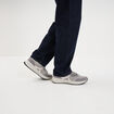 Baskets running de sport &agrave; lacets gris homme