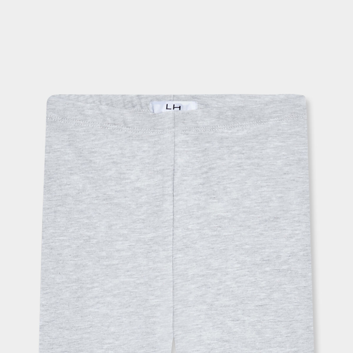Legging long coton taille &eacute;lastiqu&eacute;e gris fille