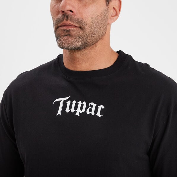t shirt manches courtes tupac 2pac noir homme T-shirt manches courtes Tupac 2PAC noir homme