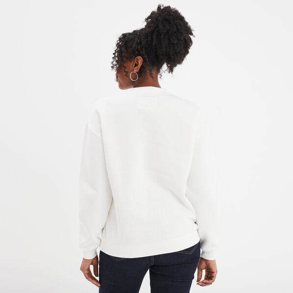 sweat col rond manches longues creeks blanc femme Sweat col rond manches longues Creeks blanc femme