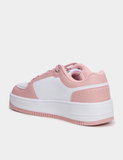 Baskets Champion RD18 TWIN PLAT rose femme