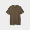 T-shirt col tunisien manches courtes vert kaki homme
