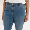 Jeans slim taille haute 5 poches denim dirty femme grande taille
