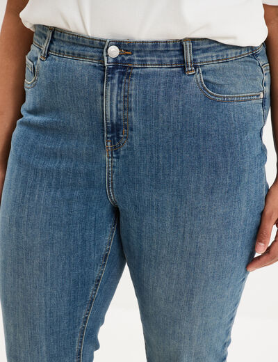 Jeans slim taille haute 5 poches denim dirty femme grande taille