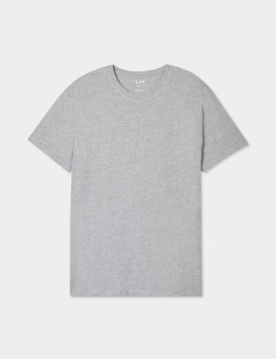 T-shirt en coton manches courtes gris homme