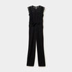 Combinaison pantalon d&eacute;tails dentelle noir femme