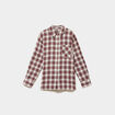 Chemise manches longues coton bordeaux femme