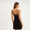 Nuisette col V courte avec dentelle noir femme