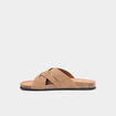 Mules brides crois&eacute;es sable homme