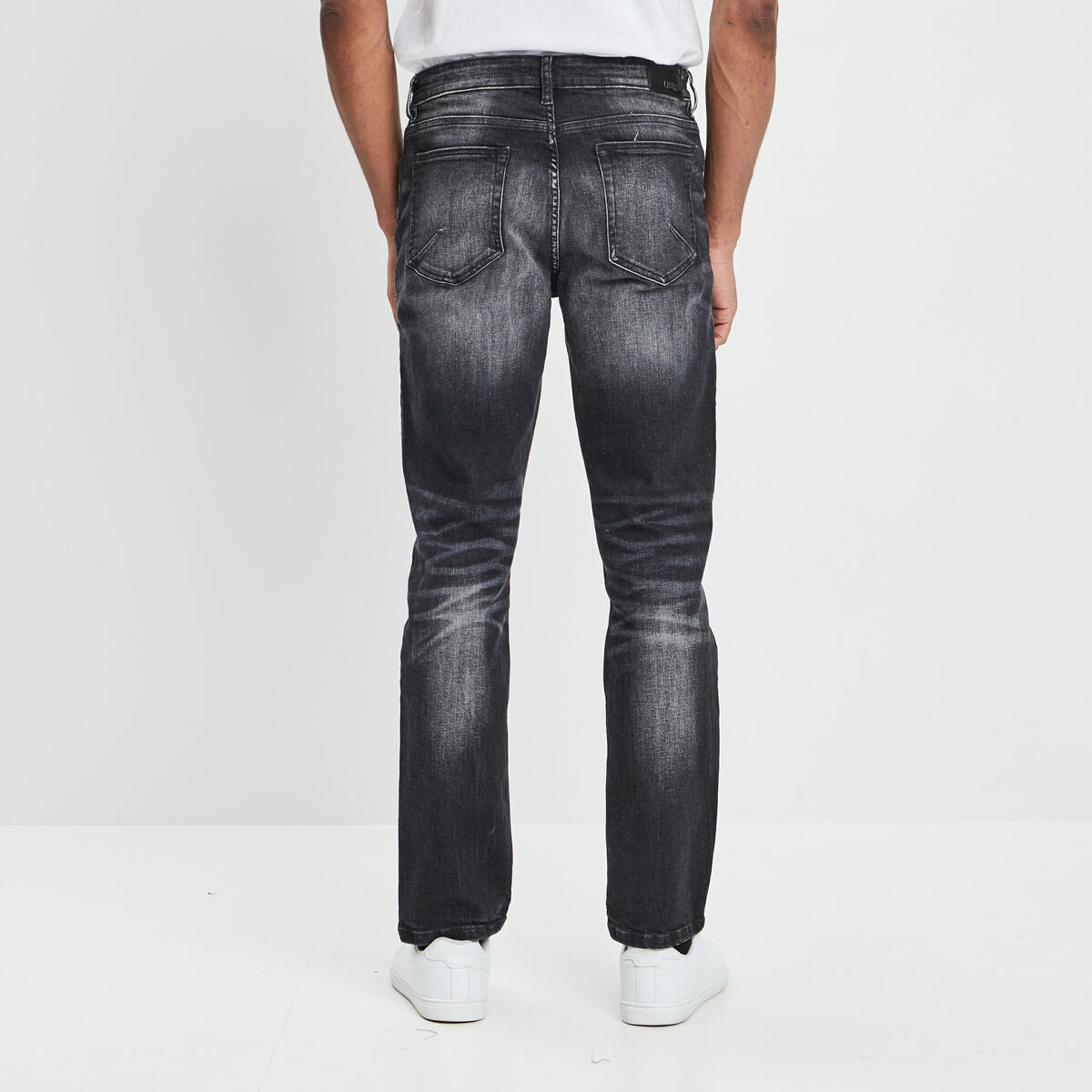 Jeans regular denim gris fonce homme