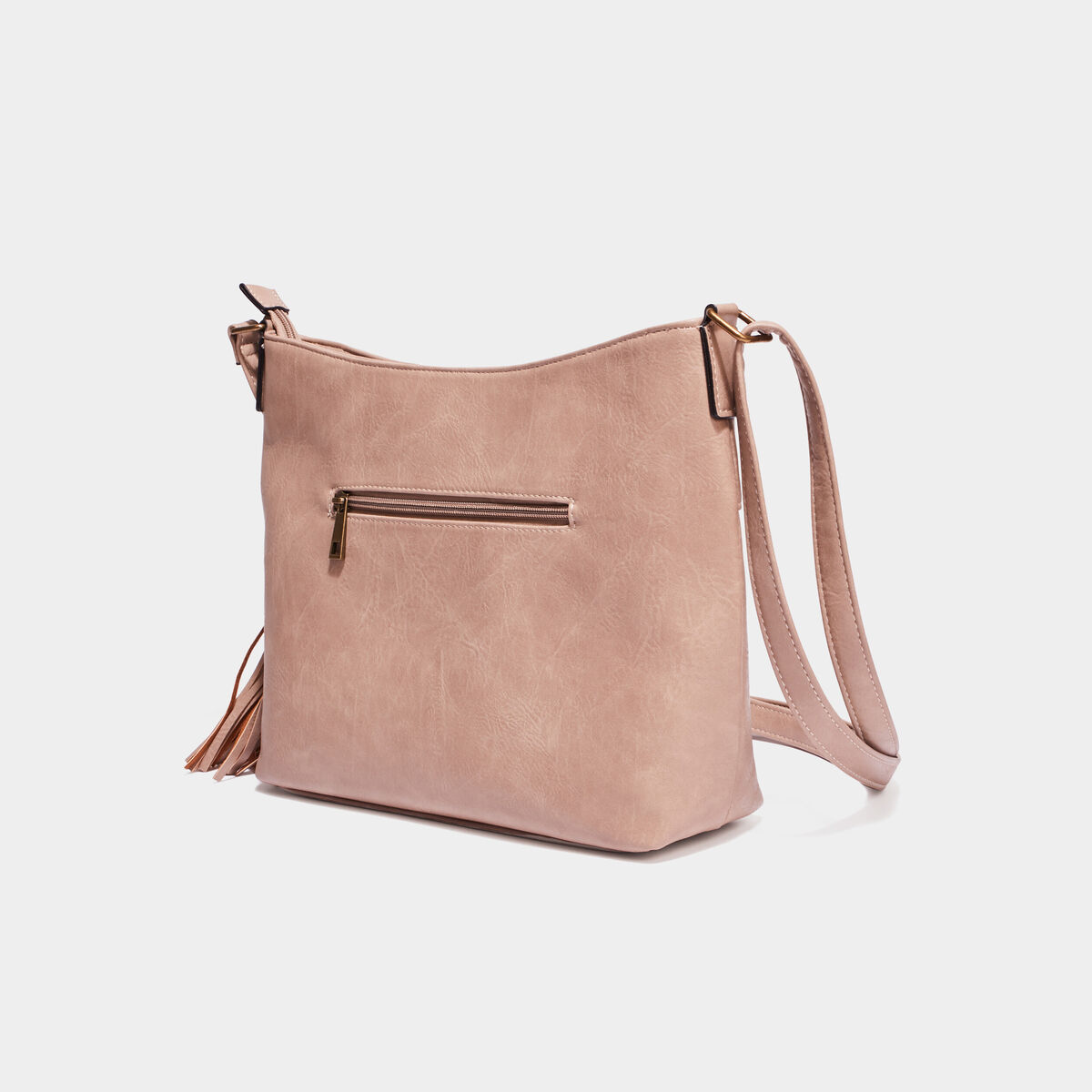 Sac en bandouli&egrave;re sable femme