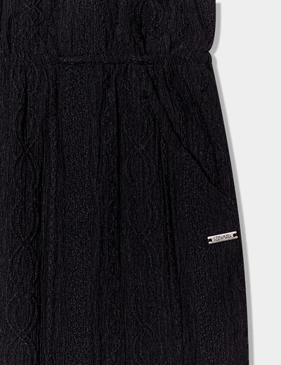 Combinaison pantalon jambes larges noir fille