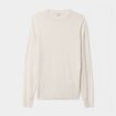 Pull col rond manches longues ecru homme