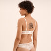 Soutien-gorge bandeau avec coques blanc femme