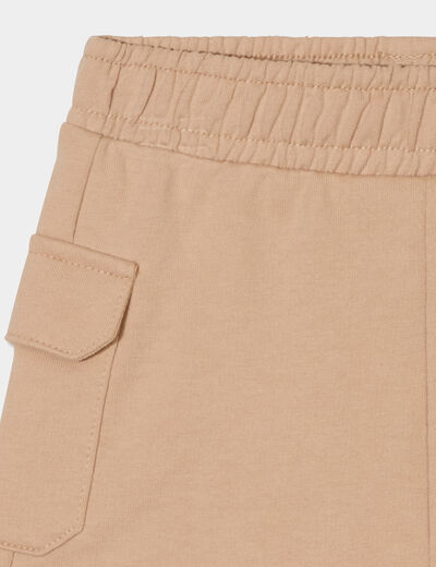 Short avec poches côtés marron clair bébé garçon