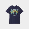 T-shirt manches courtes coton bleu marine femme
