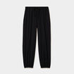 Pantalon fluide gaufr&eacute; noir femme