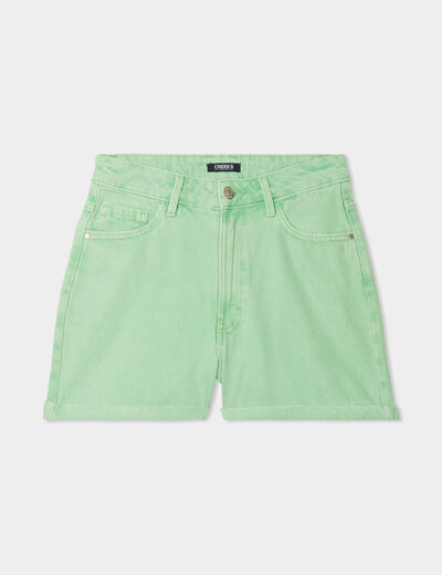 Short mom coton Creeks vert menthe femme