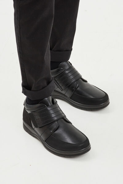 Chaussures montantes à scratchs Boudio noir homme