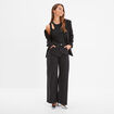 Débardeur cropped détail épaule Liberto noir femme