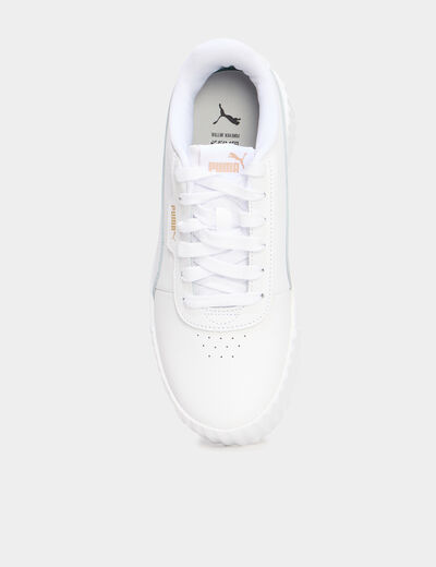 Tennis basses à lacets en cuir Puma blanc femme