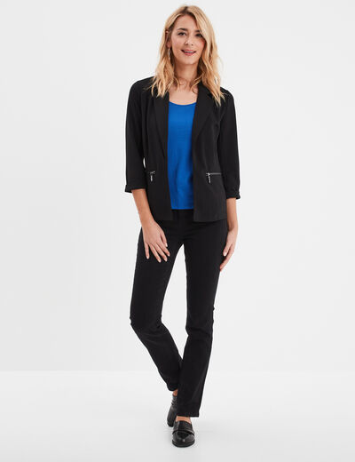 Débardeur bretelles larges coton bleu roi femme
