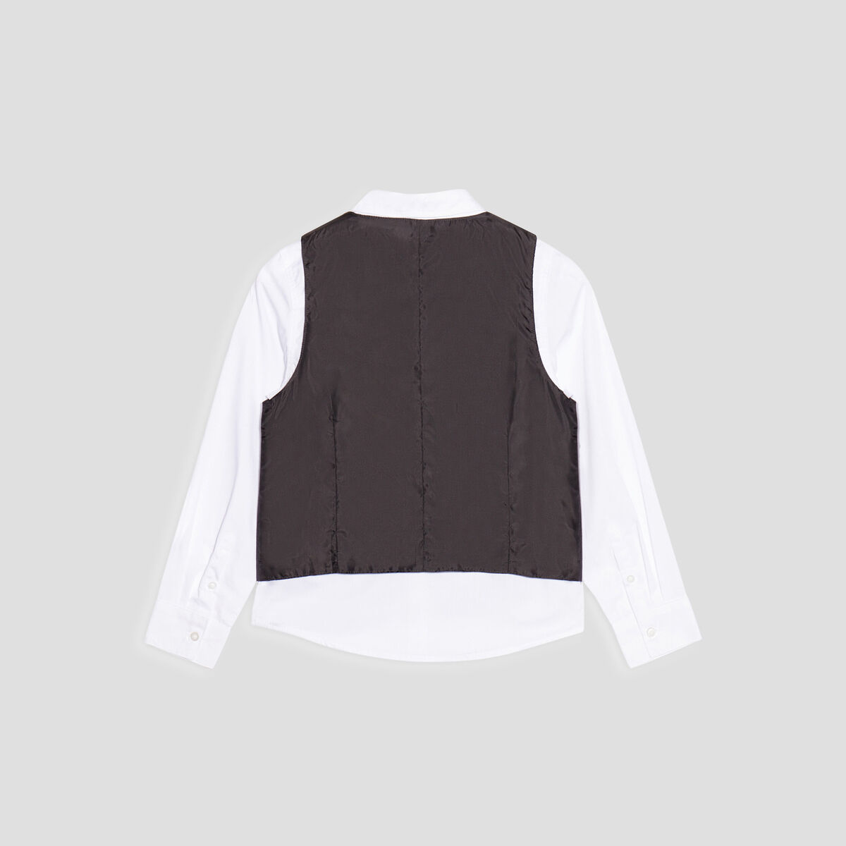 Ensemble 3 pi&egrave;ces chemise et veston blanc gar&ccedil;on