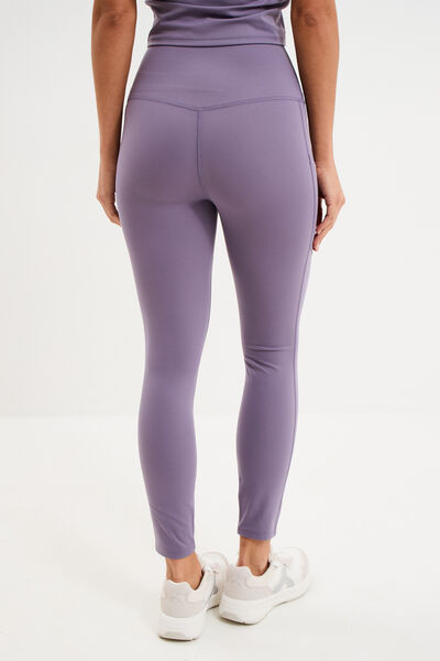 Legging de sport taille haute violet femme
