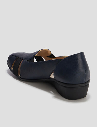 Ballerines pied large Confortissimo bleu marine femme