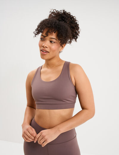 Brassi&egrave;re de sport dos nageur mauve femme
