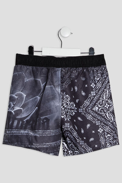 Short de bain noir garçon