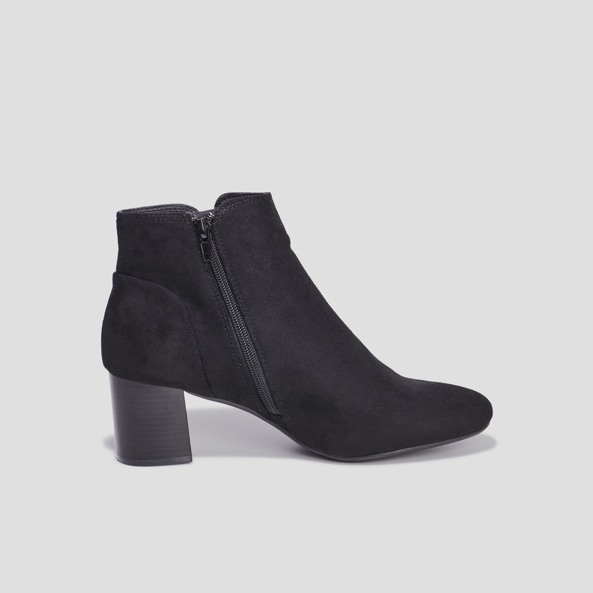 Bottines su&eacute;dines &agrave; talons noir femme