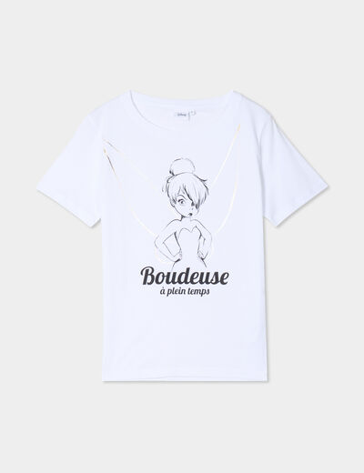 T-shirt coton Disney La Fée Clochette blanc femme