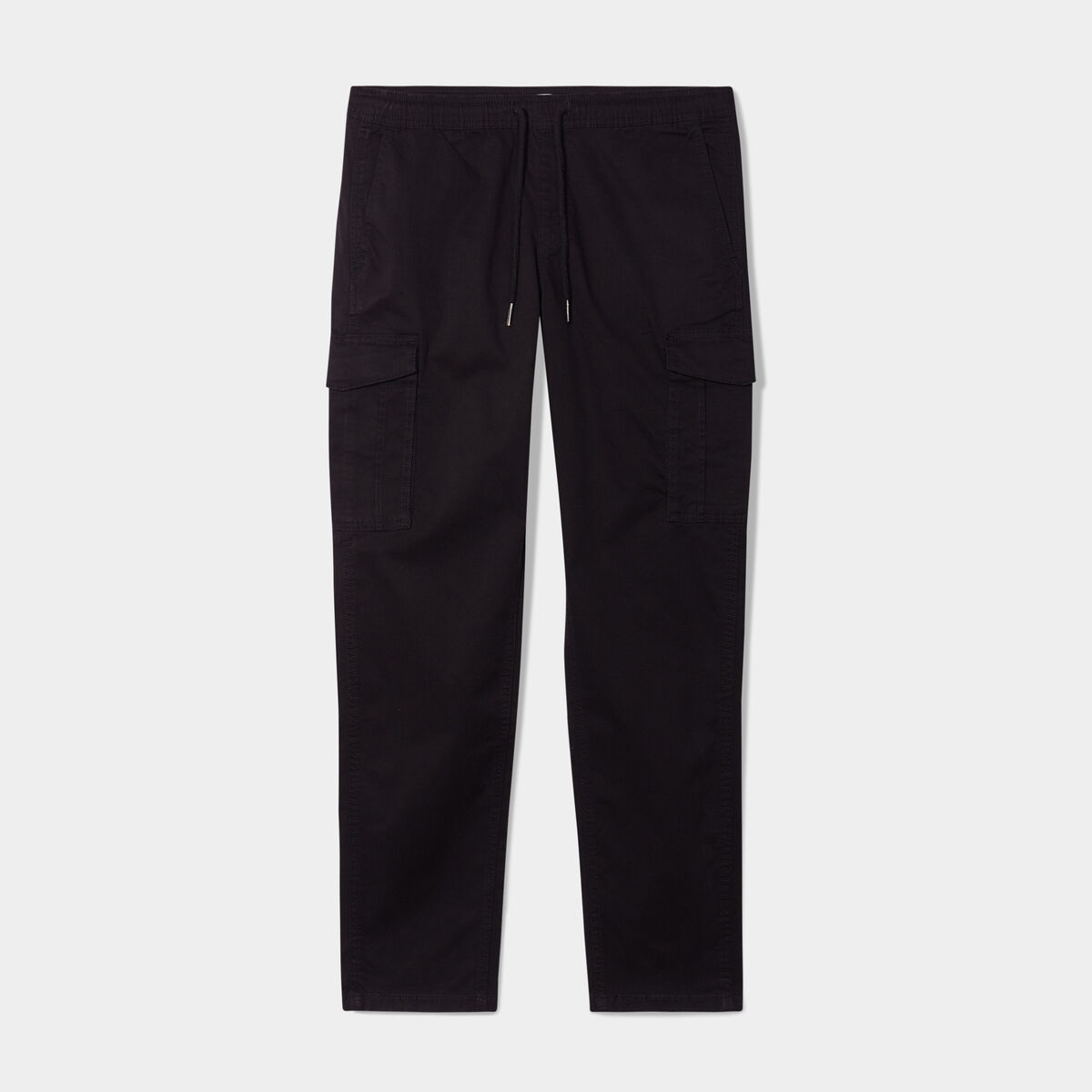 Pantalon cargo taille &eacute;lastiqu&eacute;e noir homme