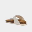 Mules avec entredoigts blanc femme