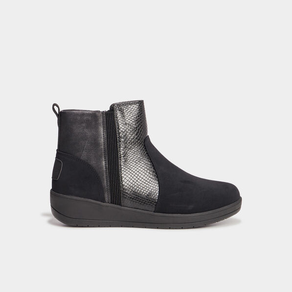 bottines compensees isotoner noir femme Bottines compensées Isotoner noir femme