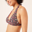 Haut de maillot de bain forme triangle multicolore femme