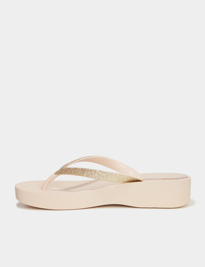 Tongs plateformes Ipanema sable femme