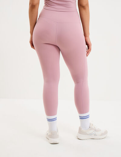 Legging de sport taille haute mauve femme