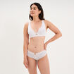 Soutien-gorge foulard dentelle blanc femme