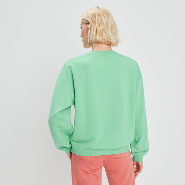Sweat col rond Creeks vert femme