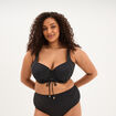Haut de maillot de bain corbeille noir femme grande taille