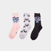 Lot 3 paires chaussettes Stitch multicolore femme