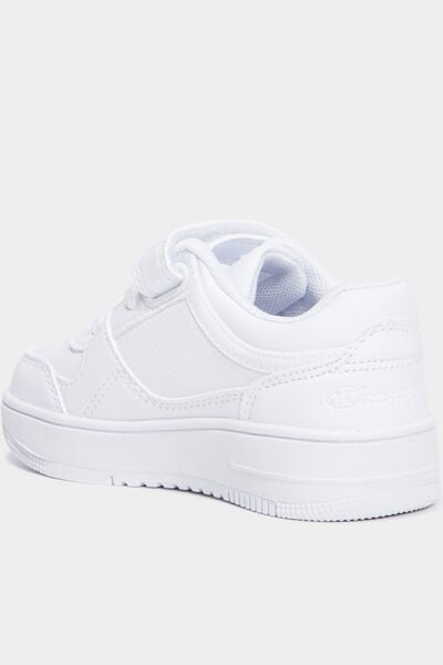Baskets &agrave; scratchs Champion RD18 LOW blanc gar&ccedil;on