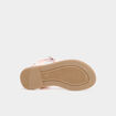 Sandales avec brides d'attache cheville rose fille