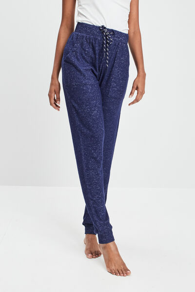 Bas de pyjama bleu femme