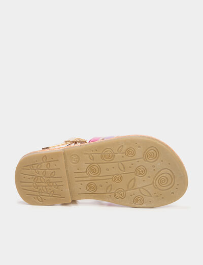 Sandales plates avec brides multicolore fille